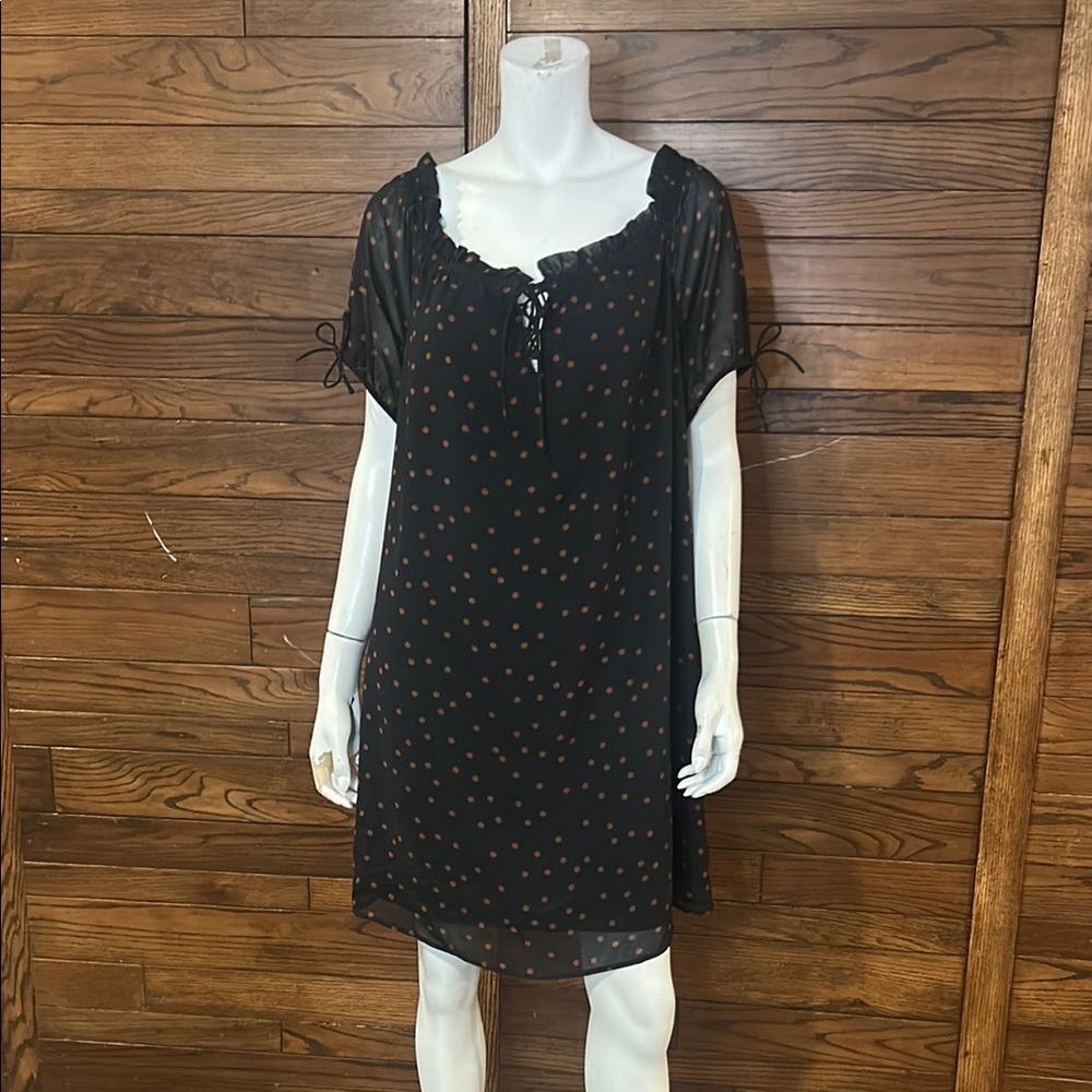 Maurices Black and Brown Buttoned Sundress